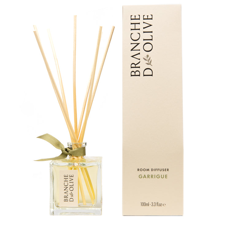 Branche d'Olive room diffuser with packaging on a white background