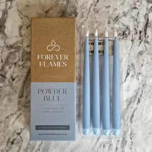 Forever Flames Candle Powder Blue, Box of 4