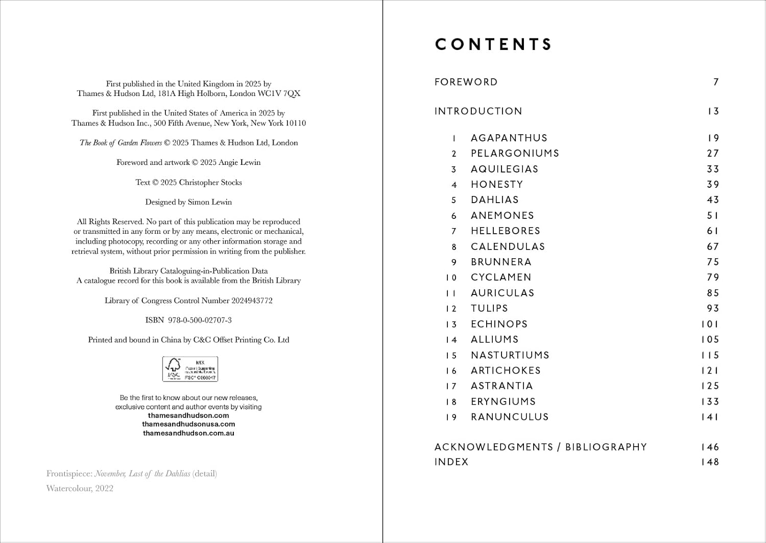 The Book of Garden Flowers by Angie Lewin and Christopher Stocks