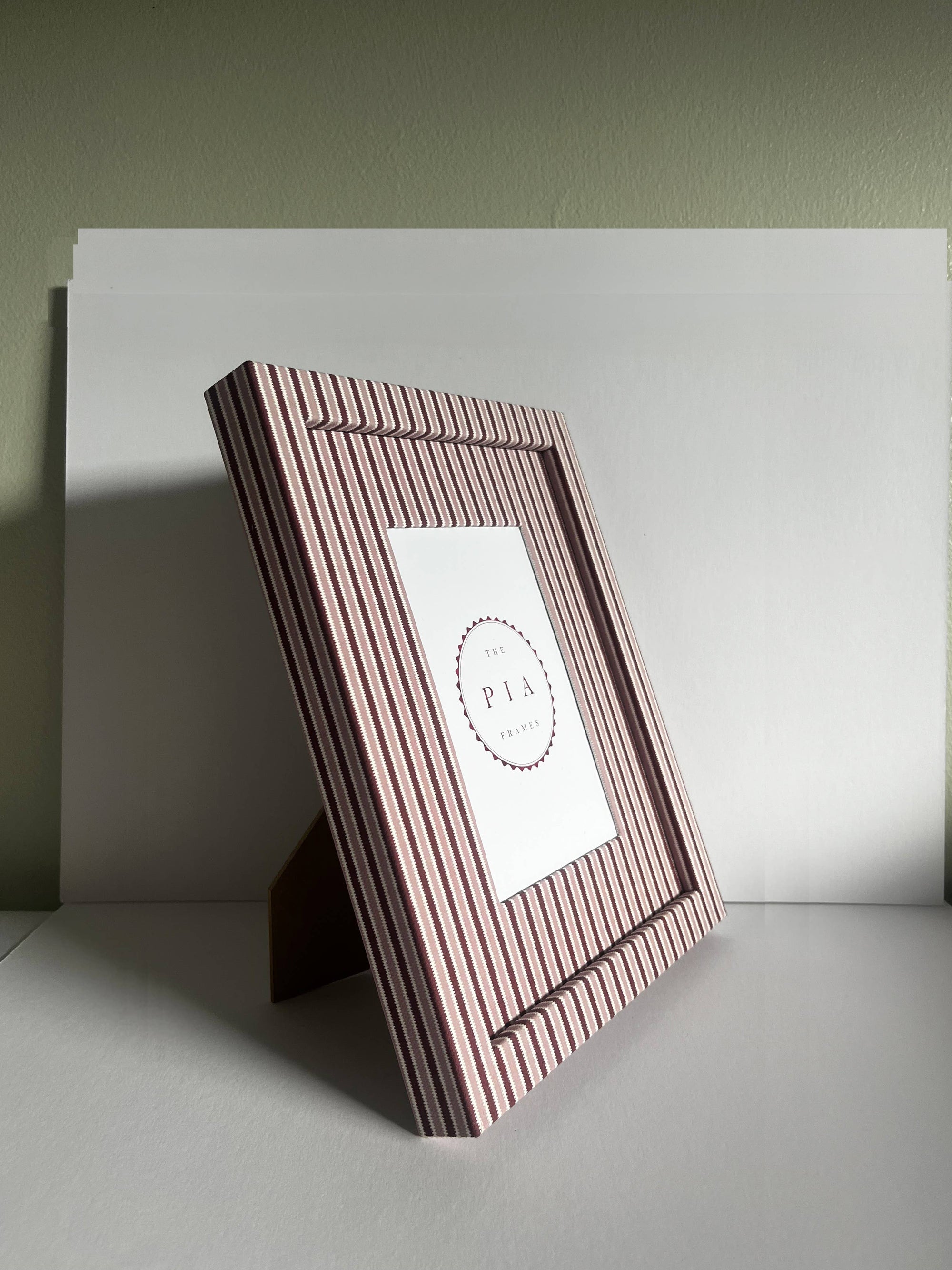 Blush & Burgundy Zigzag Frame Small