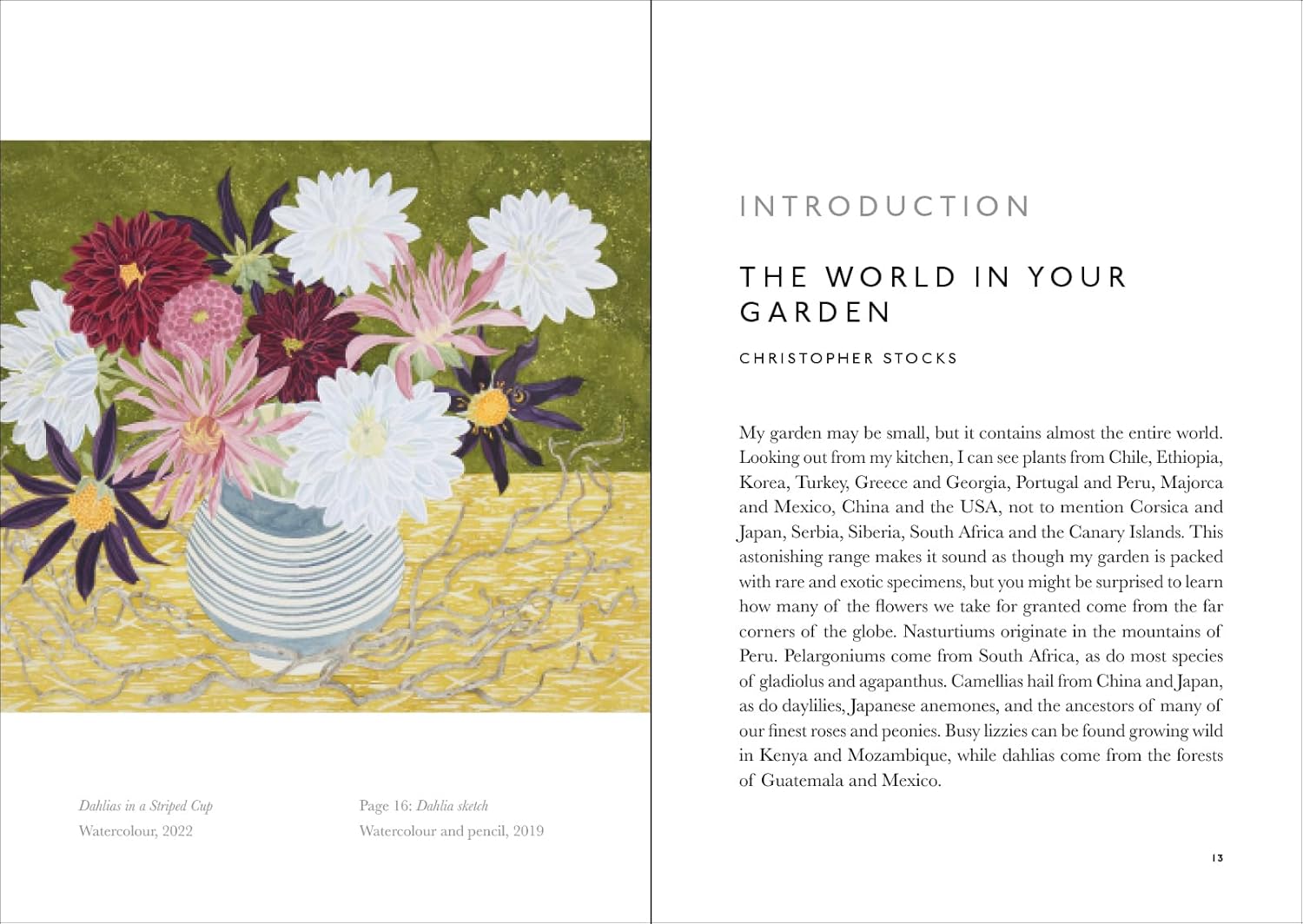 The Book of Garden Flowers by Angie Lewin and Christopher Stocks