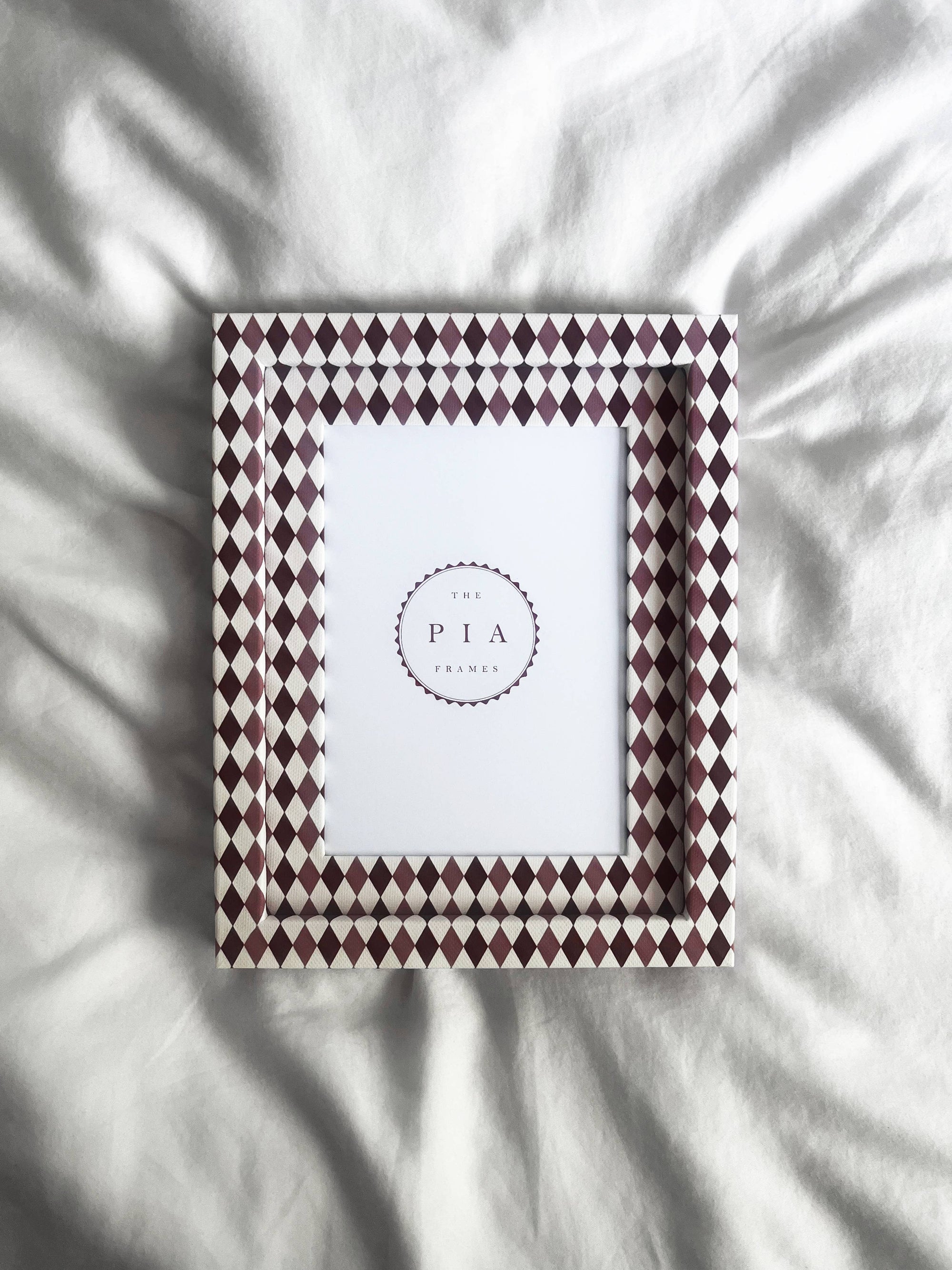 Burgundy & Blush Harlequin Frame, Small
