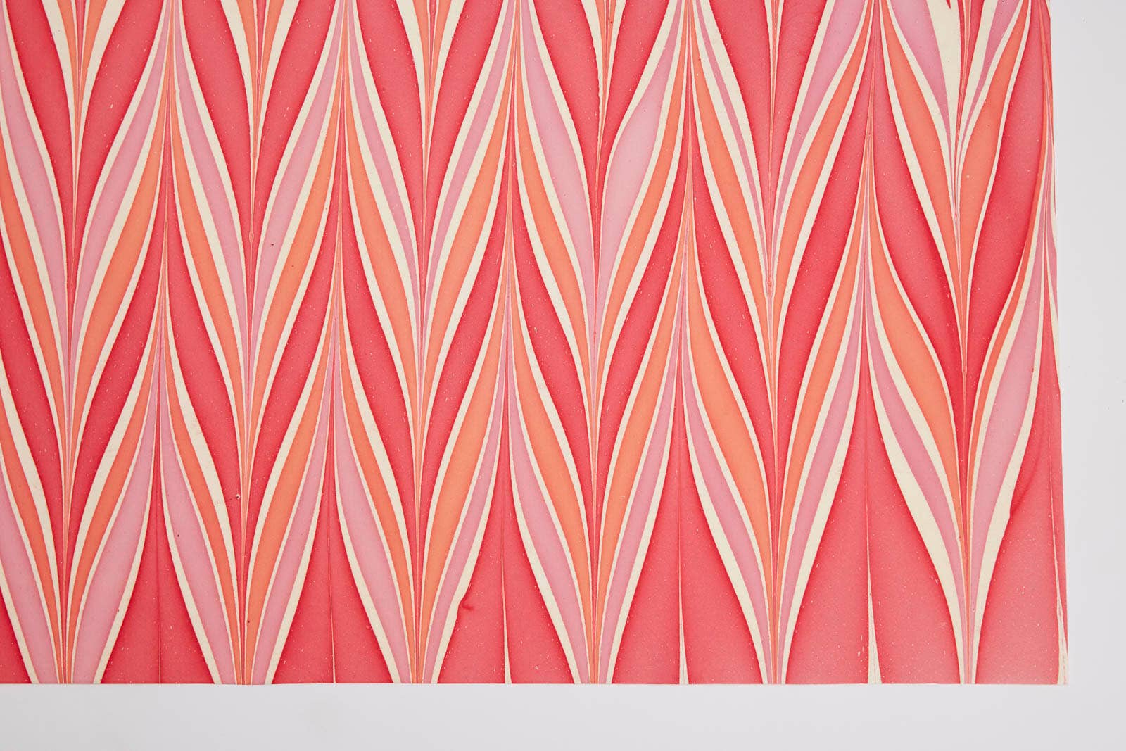 Wrapping Paper, Hand Marblled Pink Candy Stripes