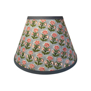 Floral patterned lampshade on a white background