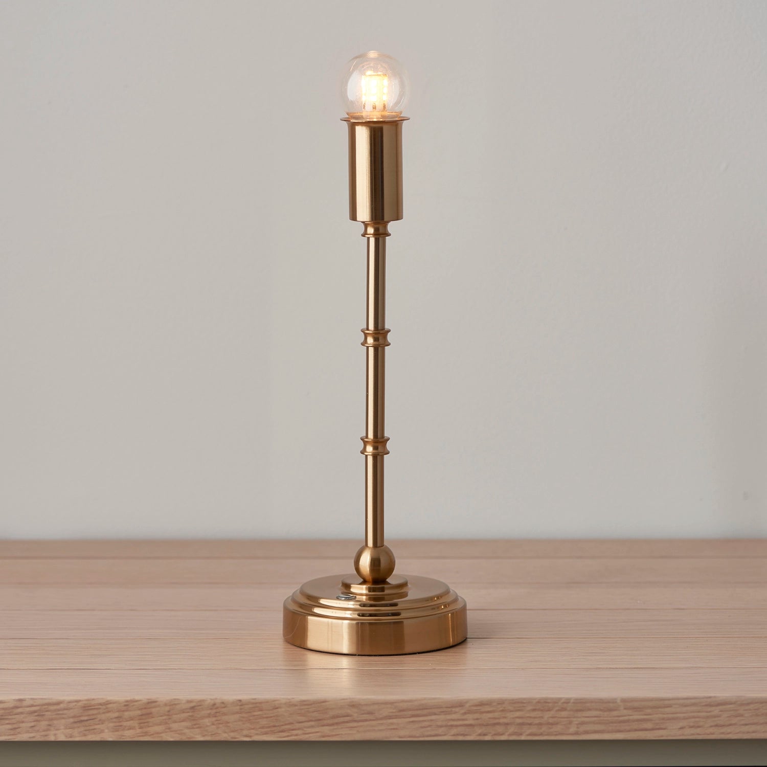 Table Lamp, Rechargeable Aged Brass, Teviot