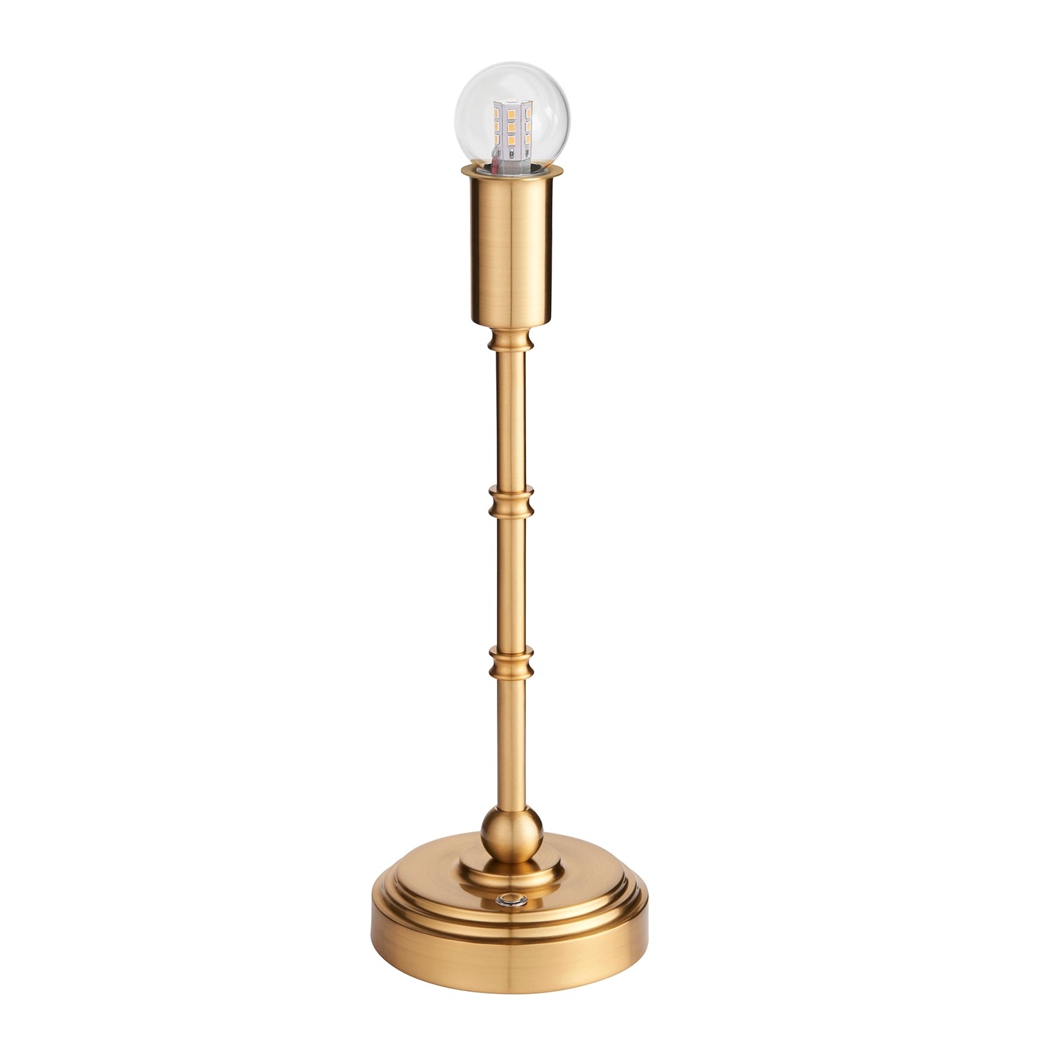 Table Lamp, Rechargeable Aged Brass, Teviot