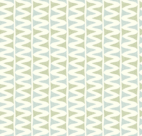 Marrakesh Pippin Green/Sky Blue Fabric