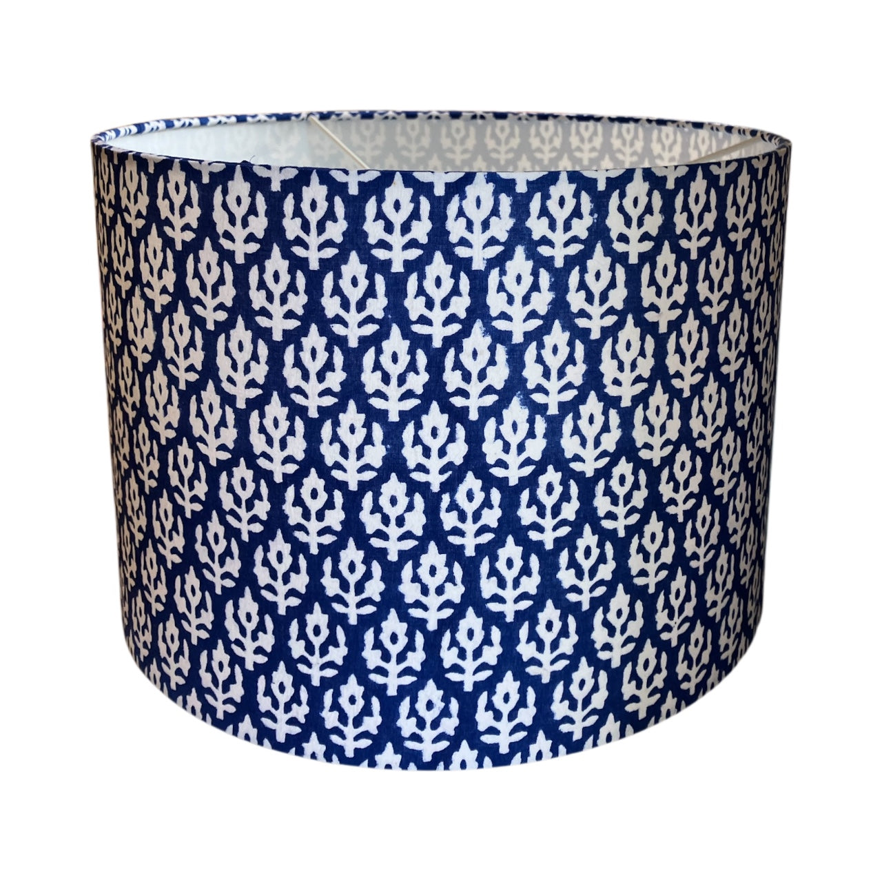 30cm Drum Pendant Shade, Bijaipur Blue