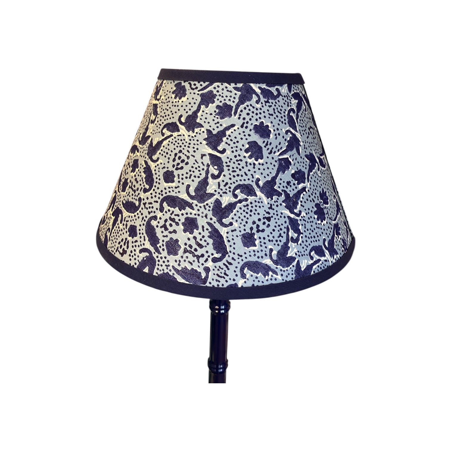 30cm Empire Lampshade, Blue on Blue