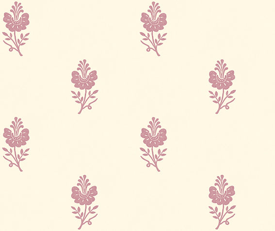 Victoria Cream/Mulberry Wallpaper