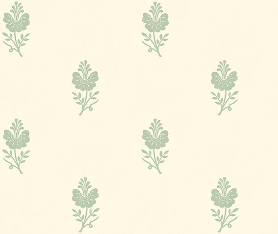 Victoria Cream/Pippin Green Wallpaper