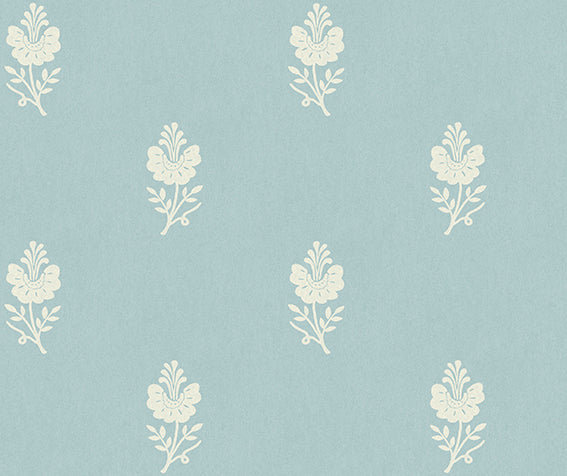 Victoria Sky Blue Wallpaper