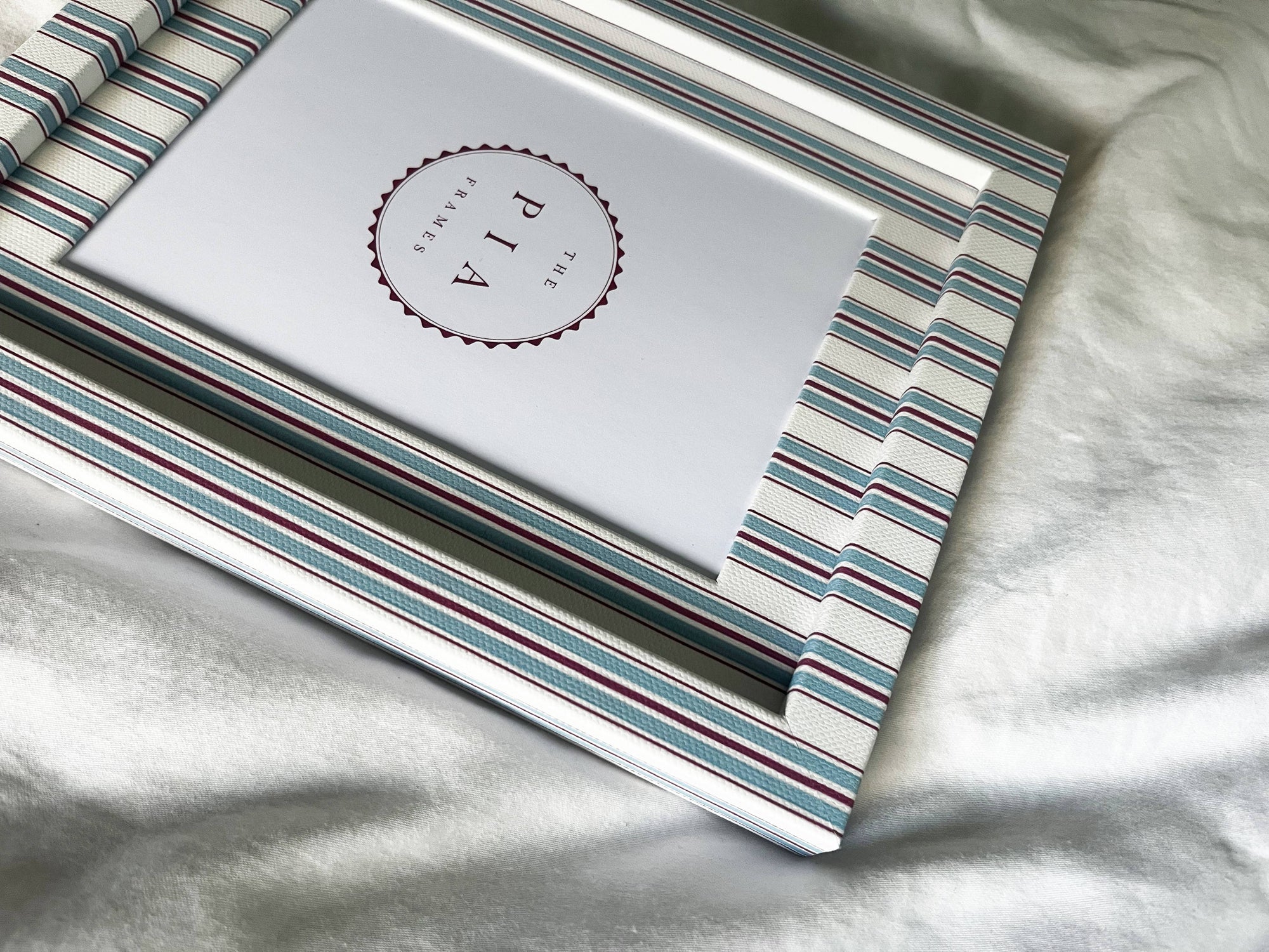 Sky & Scarlet Tailor Stripe Frame, Small