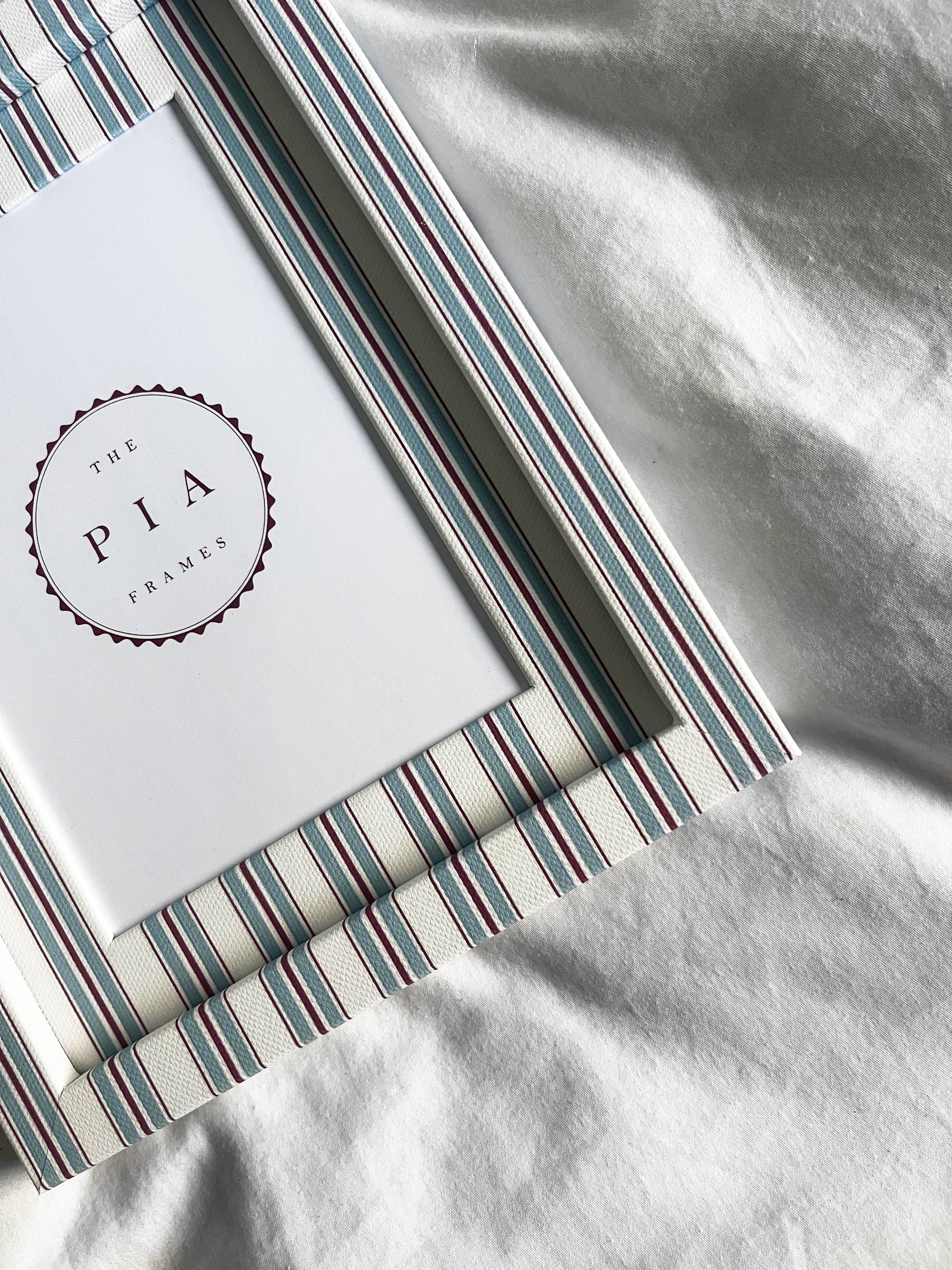 Sky & Scarlet Tailor Stripe Frame, Large