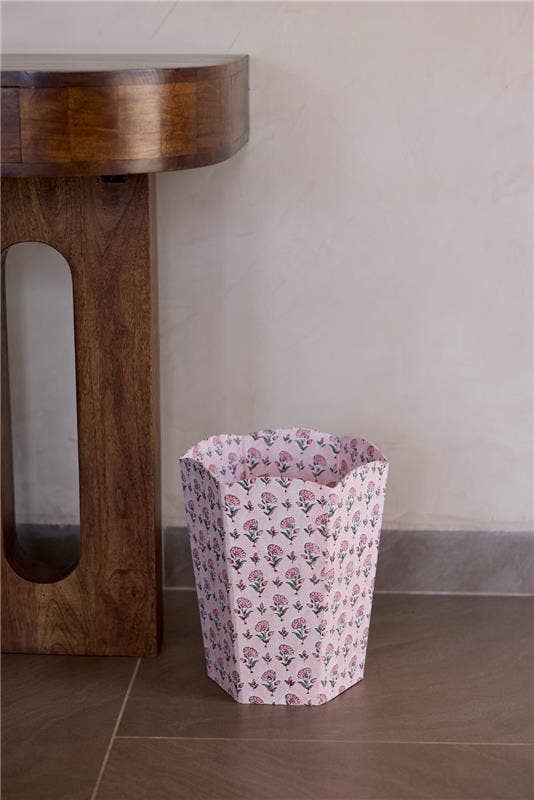 Waste Paper Basket - Ditsy Floral Blush
