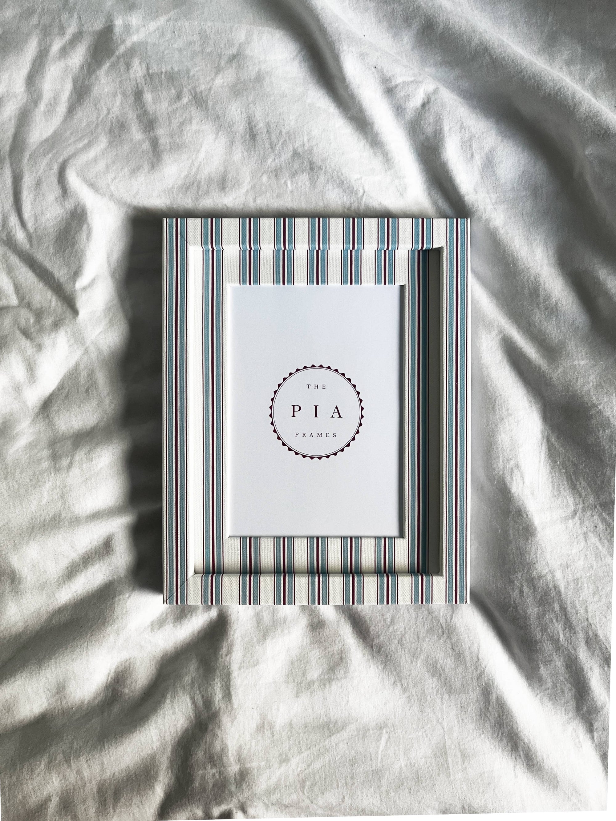 Sky & Scarlet Tailor Stripe Frame, Small