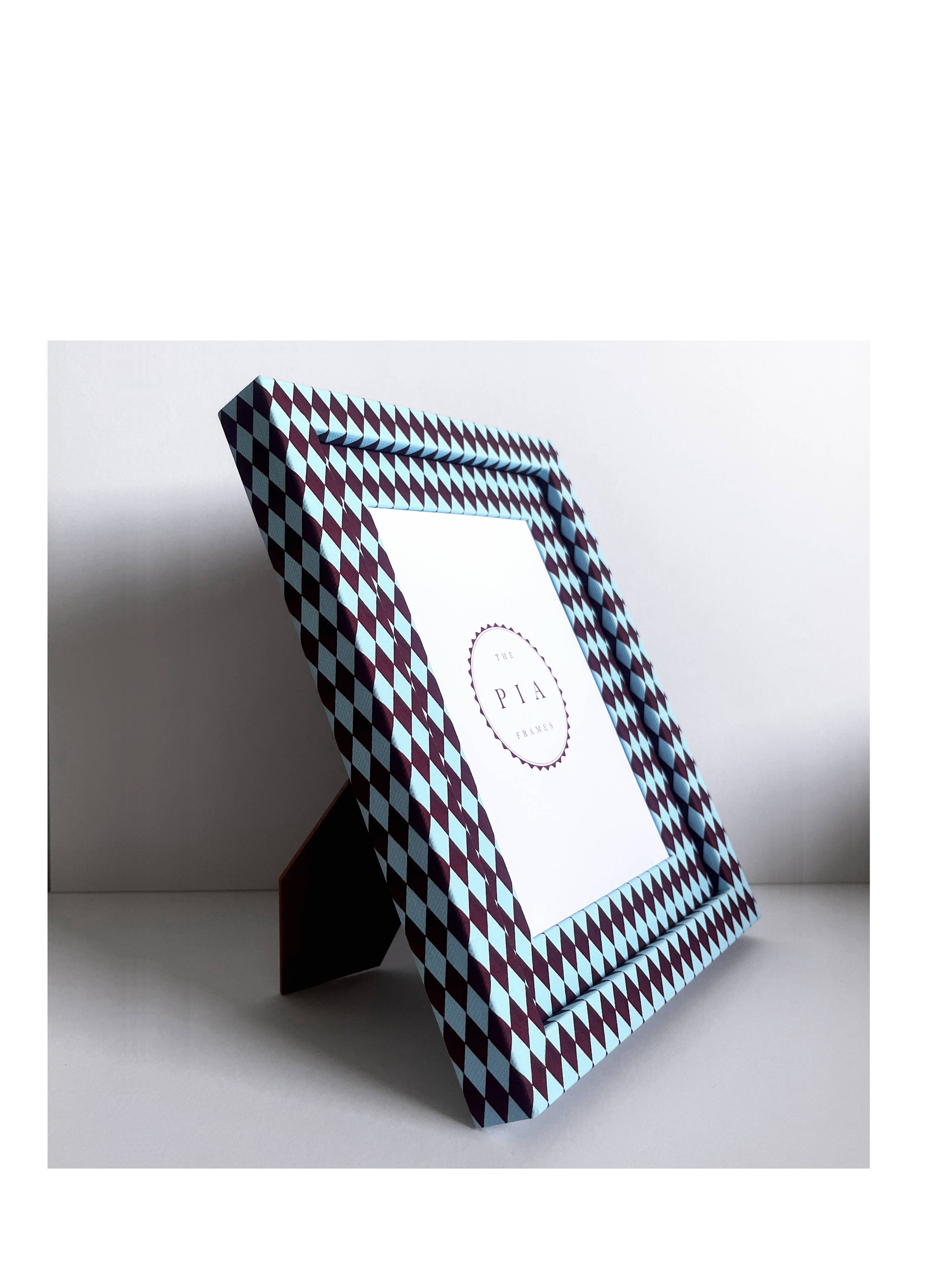 Burgundy & Blue Harlequin Frame, Small