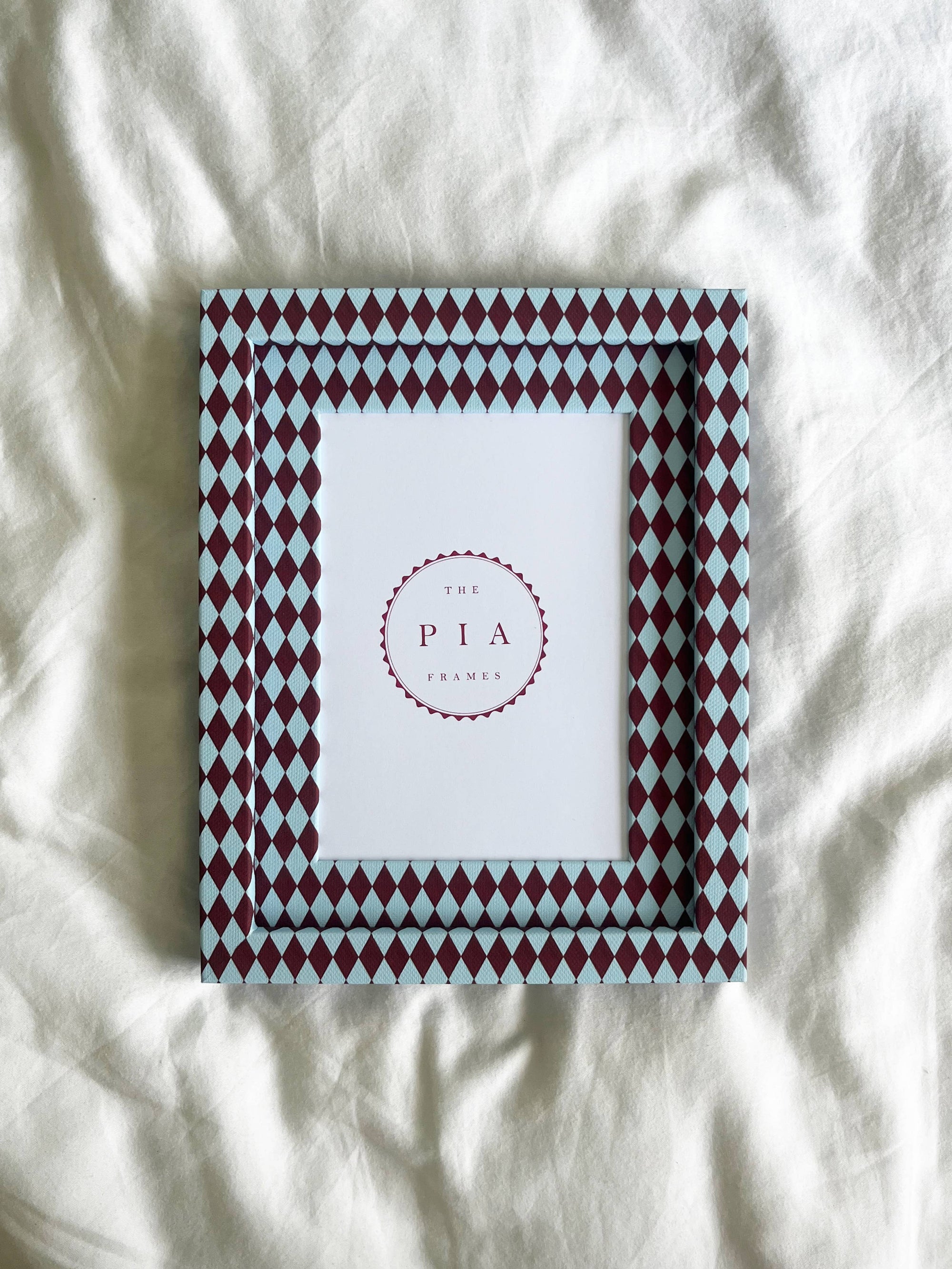 Burgundy & Blue Harlequin Frame, Small